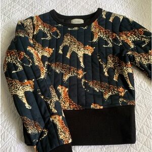 Urban outfitters leopard sweater crop xs